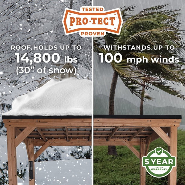 Backyard Discovery Arcadia Cedar Gazebo with PowerPort, Choose