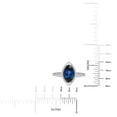 thumbnail image 3 of Marquise Cut Gemstone & .20 CT TW Diamond Ring in Sterling Silver, 3 of 5