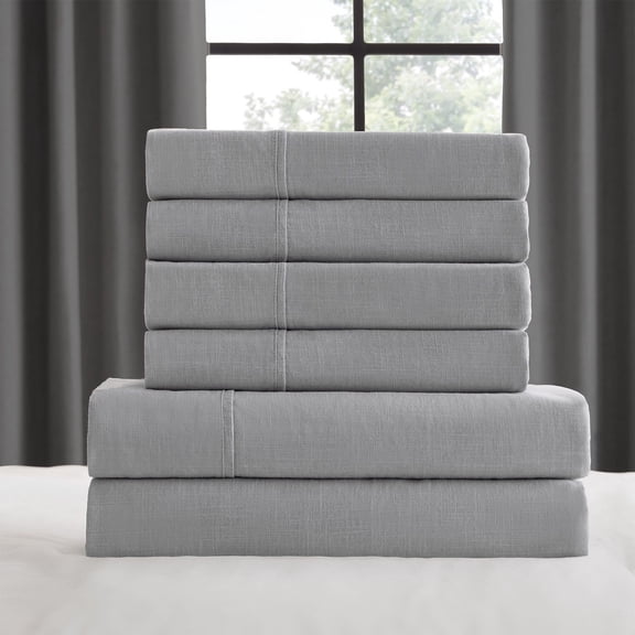 Member's Mark Washed Cotton Textured Sheet Set, Assorted Sizes