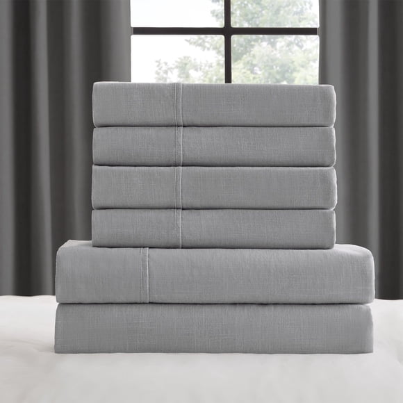 Member's Mark Washed Cotton Textured Sheet Set, Assorted Sizes