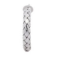 thumbnail image 3 of Italian Diamond Cut Snake Hoop Earrings in Sterling Silver, 3 of 7