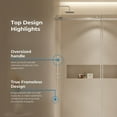 thumbnail image 4 of OVE Decors Selby 55-1/2 - 60"W x 74"H Frameless Sliding Shower Door with Clear Glass, 4 of 9
