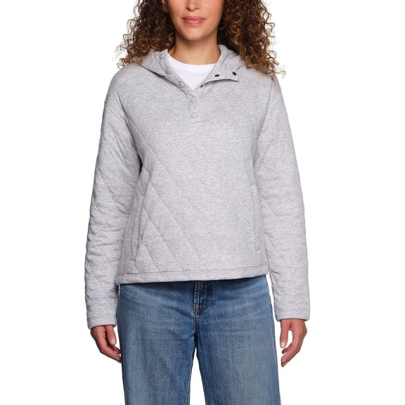 Lands' End Women's Quilted Pullover Hoodie