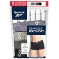 thumbnail image 2 of Reebok Women's 5-Pack Seamless Boyshort, 2 of 4