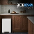 thumbnail image 5 of Simpli-Magic Infinity Edge 50 Liter / 13.2 Gallon Rectangular Step Trash Can, Hands-Free Soft-Close Lid, Premium Fingerprint-Resistant Finish for Kitchen and Recycling, Choose Color, 5 of 6