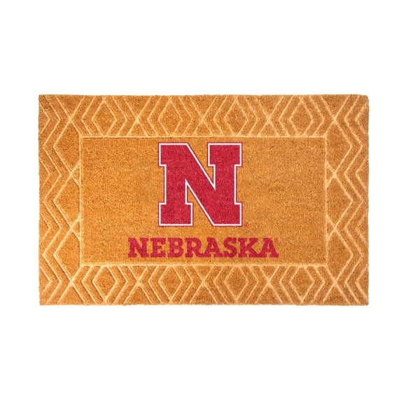 Logo Brands Nebraska Cornhuskers Coir Outdoor Mat