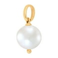 thumbnail image 4 of Freshwater Cultured Pearl Charm Paperclip Bracelet in 14K Gold, 4 of 9
