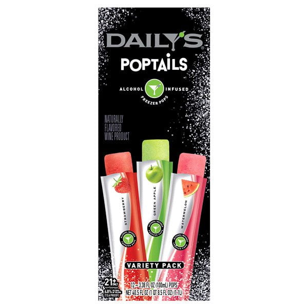 Daily's Poptails Alcohol Infused Pops Variety Pack 100 ml pop, 12 pk
