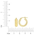 thumbnail image 4 of Wide Polished Gold Hoop Earring in 14K Gold, 4 of 5