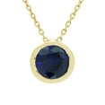 thumbnail image 1 of Round Cut Gemstone Bezel Pendant in 14K Gold, 1 of 6