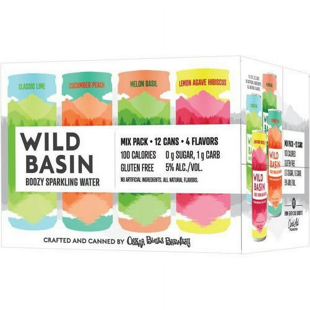 Oskar Blues Wild Basin Sparlking Water Mix Pack, 12 fl. oz. can, 12 pk.