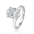 thumbnail image 3 of Lab Created Oval Cut Diamond Solitaire Ring in 18K Gold, 3 of 8
