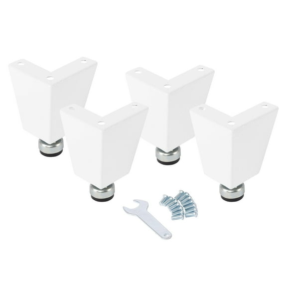 Seville Classics UltraHD 6" Tall Leveling Feet with Rubber Base, Set of 4 or 6