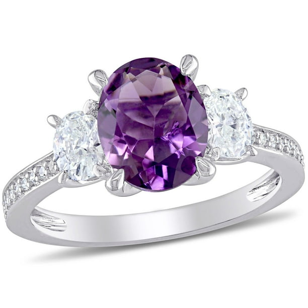 amethystiumアメジスティウム4枚アンビエント・ニューエイジ・チルアウト Amethyst and Diamond Ring in 22k Gold and Sterling Silver