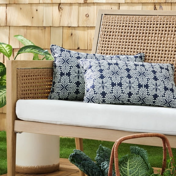 Martha Stewart Tulum Indoor/Outdoor Decorative Pillow, Set of 2, Choose Size