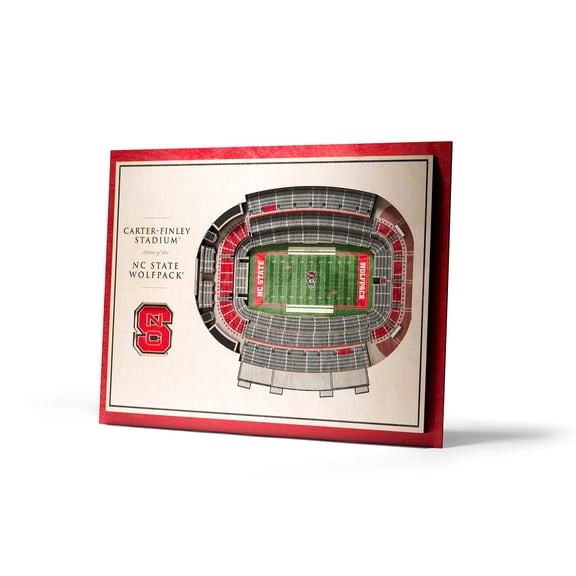 YouTheFan NC State Wolfpack 17"x13" 3D 5 Layer Stadium View Wall Art