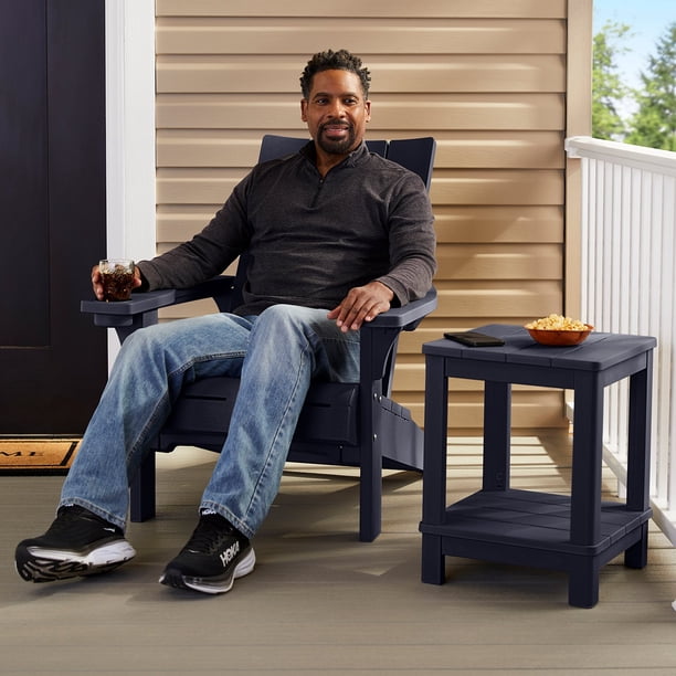 Keter Seabrook Modern Adirondack Chair with Integrated Cupholder