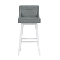 thumbnail image 3 of HH2 Home Upholstered Tapered Back Wood Adjustable Height Swivel Bar Stool, 3 of 19
