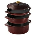 thumbnail image 4 of Tramontina 4-Piece Stackable Enamel Cast Iron Cookware Set (Choose Color), 4 of 15
