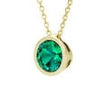 thumbnail image 2 of Round Cut Gemstone Bezel Pendant in 14K Gold, 2 of 5