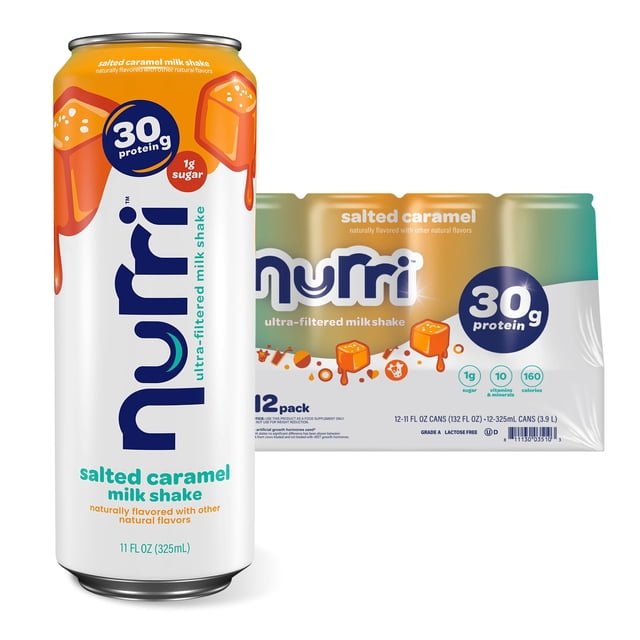 Nurri 30g Protein Salted Caramel Milk Shake 11 fl. oz., 12 pk.