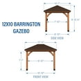 thumbnail image 8 of Backyard Discovery Barrington Cedar Gazebo with Powerport, Choose Size, 8 of 11