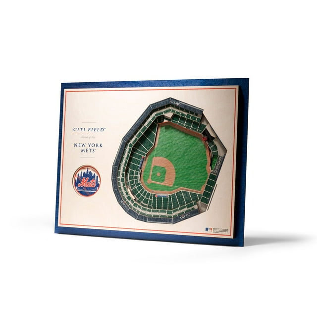 YouTheFan MLB 5-Layer Stadium View 3D Wall Art, Assorted Teams