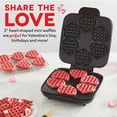 thumbnail image 2 of Dash Multi Mini Heart Nonstick Waffle Maker, Red, Makes 6 Mini Waffles, 2 of 5