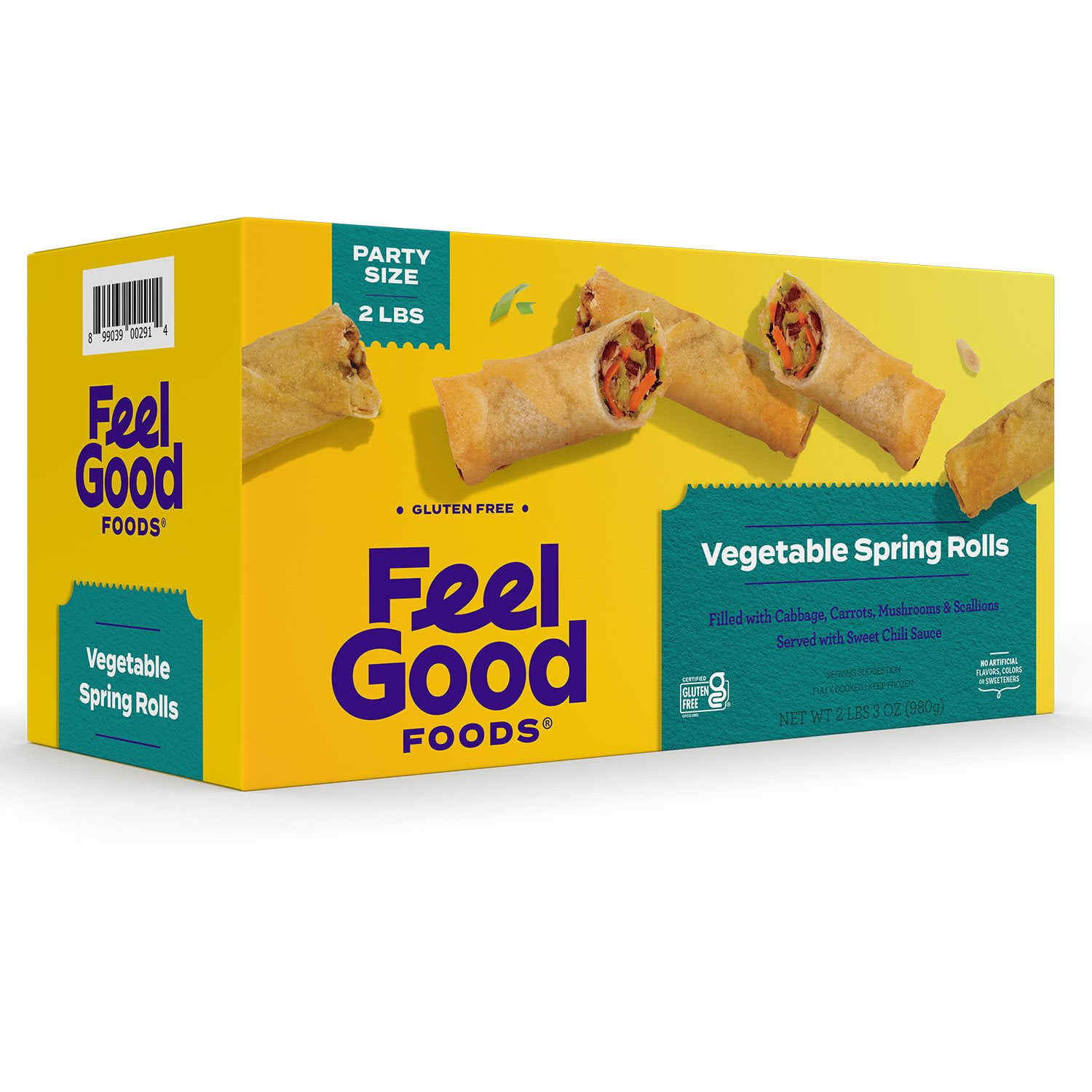 Feel Good Foods Vegetable Spring Rolls, Frozen, 18 ct