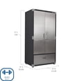 thumbnail image 2 of Seville Classics UltraHD Storage Cabinet with Bottom Drawer, 36” W x 18” D or 24” D x 72” H, 2 of 19