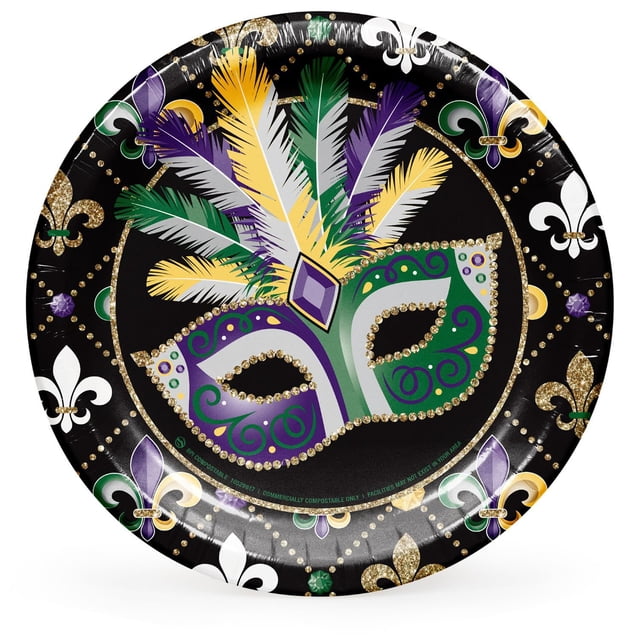 Member's Mark Mardi Gras Paper Plates, 10", 85 ct.