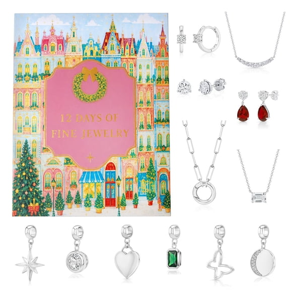 925 Sterling Silver and Lab Gemstone Advent Box Holiday 2026