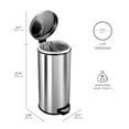 thumbnail image 3 of Nine Stars Combo 7.9 and 1.3 Gallon Step On Trash Can, Stainless Steel, 3 of 6