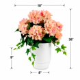 thumbnail image 5 of Artificial 26" Hydrangeas with Mixed Ivy in Ceramic Planter - White, Blue, or Pink, 5 of 5