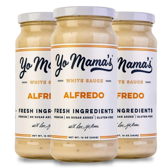 Yo Mama's Low-Carb No Sugar Added Alfredo Sauce, 16 oz., 3 pk.