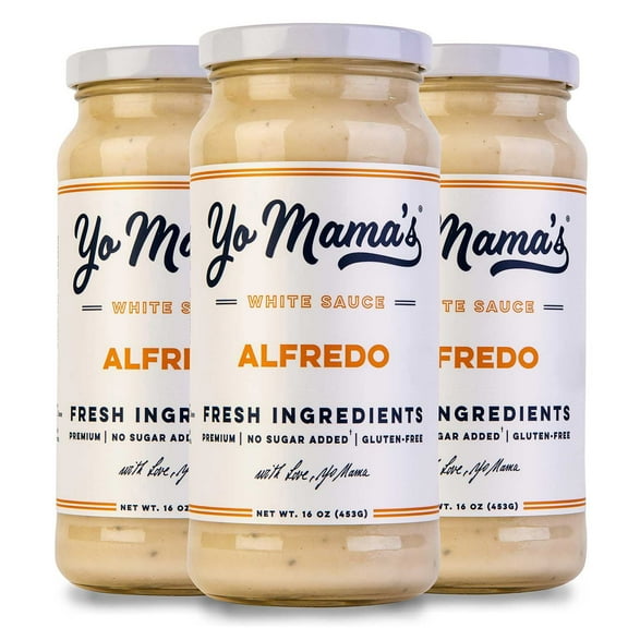 Yo Mama's Foods Low-Carb No Sugar Added Alfredo Sauce, 16 oz., 3 pk.