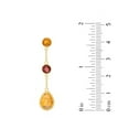 thumbnail image 5 of Round & Pear Cut Multi-Gemstone Earrings in 14K Gold, 5 of 5
