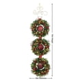 thumbnail image 4 of Member's Mark Pre-Lit 3 Wreath Door Hanger, 4 of 5