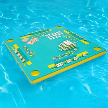 3-in-1 Floating Game Mat: Mahjong, Rummi Cube, and Waterproof Cards