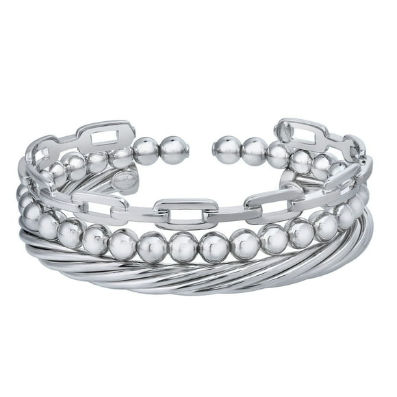 3 Piece Polished Bangle Set in Sterling Silver