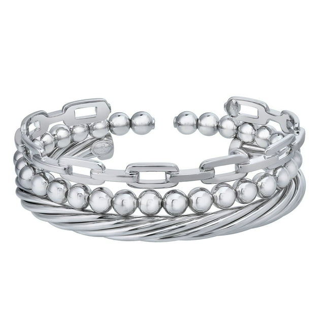 3 Piece Polished Bangle Set in Sterling Silver
