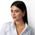 thumbnail image 7 of Diamond Cut Round Hoops in 14K Yellow Gold, 7 of 9