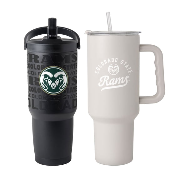 Logo Brands Colorado State Rams Stainless Steel Tumbler Set