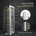 thumbnail image 6 of Lanbo 24 Inch 153 Bottle Wine Cooler Seamless Stainless Steel Door, 6 of 9