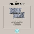 thumbnail image 9 of Martha Stewart Tulum Indoor/Outdoor Decorative Pillow, Set of 2, Choose Size, 9 of 10