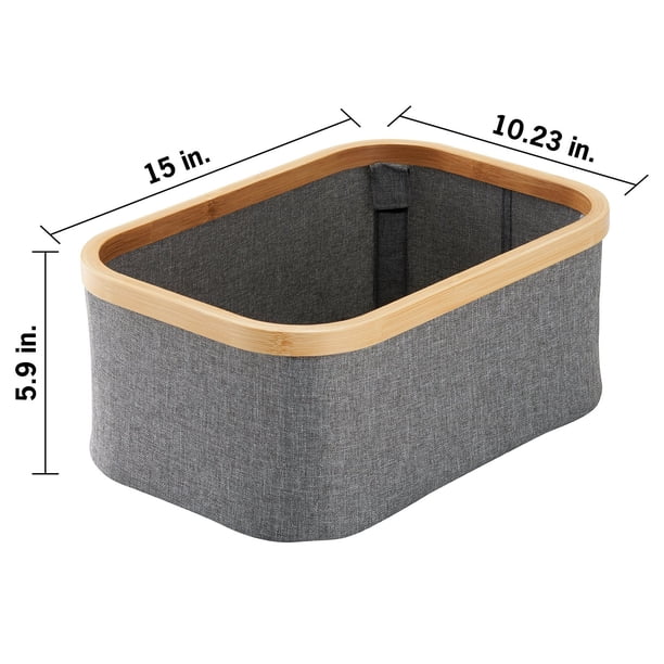 TRINITY® EcoStorage® 3-Tier Sliding Basket Organizer w/ Bamboo Top