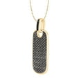 thumbnail image 2 of 1.00 CT. T.W. Round Cut Black Diamond Dog Tag Pendant in 14K Gold, 2 of 6