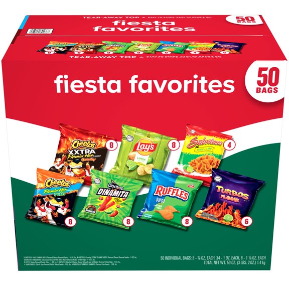 Frito-Lay Fiesta Mix Variety Pack Chips & Snacks, 50 pk.