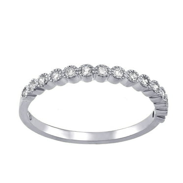 Stackable 0.25 CT. T.W. Diamond Milgrain Anniversary Band in 14K Gold