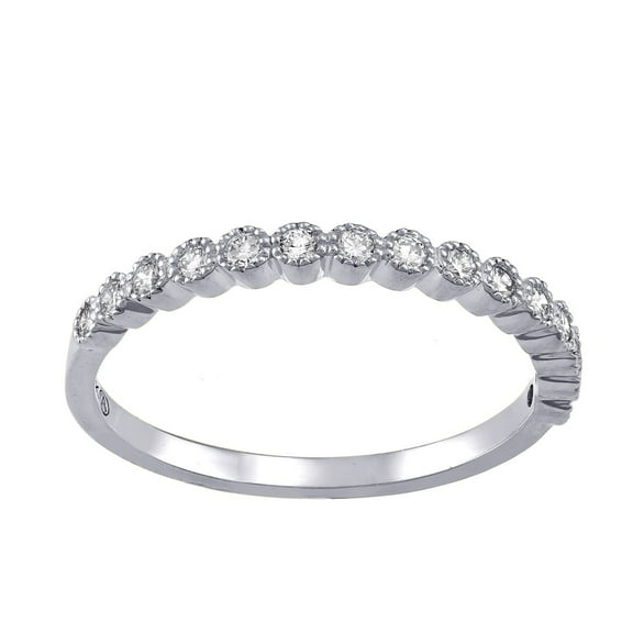 Stackable 0.25 CT. T.W. Diamond Milgrain Anniversary Band in 14K Gold